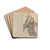 One of a Series of Women Representing the Seasons by Keisai Eisen Drink Coasters - set of 4