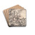 Cattle and shepherds nearruins late by Michiel Carree Drink Coasters - set of 4 Cattle and shepherds nearruins late by Michiel Carree Drink Coasters - set of 4