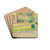 Die Blumenterrasse im Wannseegarten nach Nordwesten by Max Liebermann Drink Coasters - set of 4