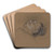 Head of the Fallen Jockey (study for 'Scene from the Steeplechase - The Fallen Jockey') by Edgar Degas Art Drink Coaster set
