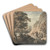 Landscape with River and Figures by James Adam Art Drink Coaster set Landscape with River and Figures by James Adam Art Drink Coaster set