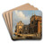 Venice, Campo Santi Giovanni e Paolo with the Zanipolo Church and the Scuola Grande di San Marco by Luigi Querena Art Drink Coaster set