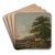 Landscape with a Shepherd by Charles Towne Art Drink Coaster set