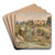 A view of Cronberg Castle in Grz (Palazzo Coronini in Goricia) by Fritz Lach Art Drink Coaster set