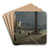 Venezia Molo di San Marco by Ippolito Caffi Art Drink Coaster set