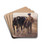 Hirte mit Jungrindern auf der Heide by Heinrich Von Zgel Drink Coasters - set of 4