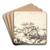 To liggende gimmer, den ene gravid by Marcus de Bye Art Drink Coaster set