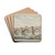 Bridge at Alnwick Castle, Northumberland by William Beilby Drink Coasters - set of 4