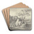 Ruinenlandschaft bei einem groen Felsen by Johann Friedrich Morgenstern Art Drink Coaster set