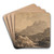 Mountainous Landscape by Alexander Cozens Art Drink Coaster set