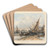 New London Bridge from Billingsgate by Edward William Cooke Art Drink Coaster set