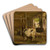 Stable Interior by Adrien-Joseph Heymans Art Drink Coaster set