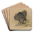 Turkey by Walter Shirlaw Art Drink Coaster set