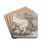 The Holy Family Being Ferried across the River by Giovanni Domenico Tiepolo Drink Coasters - set of 4
