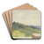 Berglandschaft, von einer Burganlage aus betrachtet by Carl Theodor Reiffenstein Art Drink Coaster set