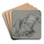 Allegorical Figure of the Gothic by Nicaise De Keyser Art Drink Coaster set
