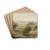 Schloss Ortenberg vor dem Wiederaufbau by Carl Ludwig Frommel Drink Coasters - set of 4