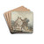 Rustic Watermill in a Gothic Ruin by Hendrik de Meyer II Drink Coasters - set of 4 Rustic Watermill in a Gothic Ruin by Hendrik de Meyer II Drink Coasters - set of 4