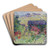 La Maison  travers les roses by Claude Monet Art Drink Coaster set