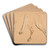 tude de pattes et queue de chien by Jacques-Raymond Brascassat Art Drink Coaster set