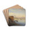 Blick auf die Bucht von Neapel by Albert Flamm Drink Coasters - set of 4