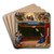 The Annunciation by Girolamo da Santacroce Art Drink Coaster set