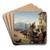 Roman Peasants Going to Market by Jrgen Sonne Art Drink Coaster set