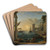The Embarkation of the Queen of Sheba by Claude Lorrain Art Drink Coaster set The Embarkation of the Queen of Sheba by Claude Lorrain Art Drink Coaster set