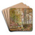 Autumn Woodland with Bridge over a Stream by Heinrich Bhmer Art Drink Coaster set