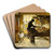 At the Loom by Gustav Wentzel Art Drink Coaster set