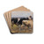 Hirte mit drei Jungrindern by Heinrich Von Zgel Drink Coasters - set of 4