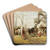 Die Rast (The Halt) by Wilhelm Velten Art Drink Coaster set