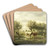 Cows at a pond by Gerard Bilders Art Drink Coaster set Cows at a pond by Gerard Bilders Art Drink Coaster set