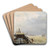 Hafen in Ostende by Hermann Ottomar Herzog Art Drink Coaster set