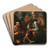 Card players by Bernhard Keilhau Art Drink Coaster set Card players by Bernhard Keilhau Art Drink Coaster set