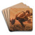 Lheure Du Faune by Carlos Schwabe Art Drink Coaster set