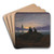 Moonrise over the Sea by Caspar David Friedrich Art Drink Coaster set