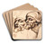 Three male heads by Peter Paul Rubens Art Drink Coaster set
