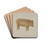 Wooden Pig by Wilbur M Rice Drink Coasters - set of 4