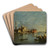 Venice, A View Of San Giorgio Maggiore by Francesco Guardi Art Drink Coaster set