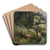 Adler und sterbender Hirsch by Friedrich August Matthias Gauermann Art Drink Coaster set