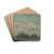 Meadow with bushy trees by udovt ordk Drink Coasters - set of 4