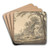 Idyllic Landscape with Temple by Johann Heinrich Mntz Art Drink Coaster set