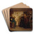 The New Bonnet by Eastman Johnson Art Drink Coaster set The New Bonnet by Eastman Johnson Art Drink Coaster set