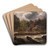 View of Hnefossen by Johan Christian Dahl Art Drink Coaster set