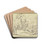 Bacchus and Ariadne by Raymond Lafage Drink Coasters - set of 4