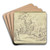 Bacchus and Ariadne by Raymond Lafage Art Drink Coaster set