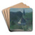 Church Near Jasov by Rudolf Kremlika Art Drink Coaster set
