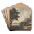 Landscape with a Distant View of London by John Henry Campbell Art Drink Coaster set