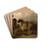Three Wooly Sheep by Rosa Bonheur Drink Coasters - set of 4